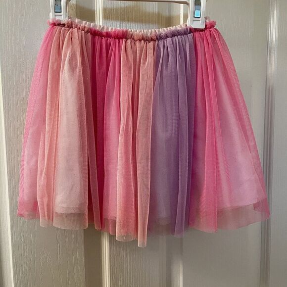 H&M Pink Purple Glittery Tulle Skirt Girls Size 4-6 years - Picture 1 of 10